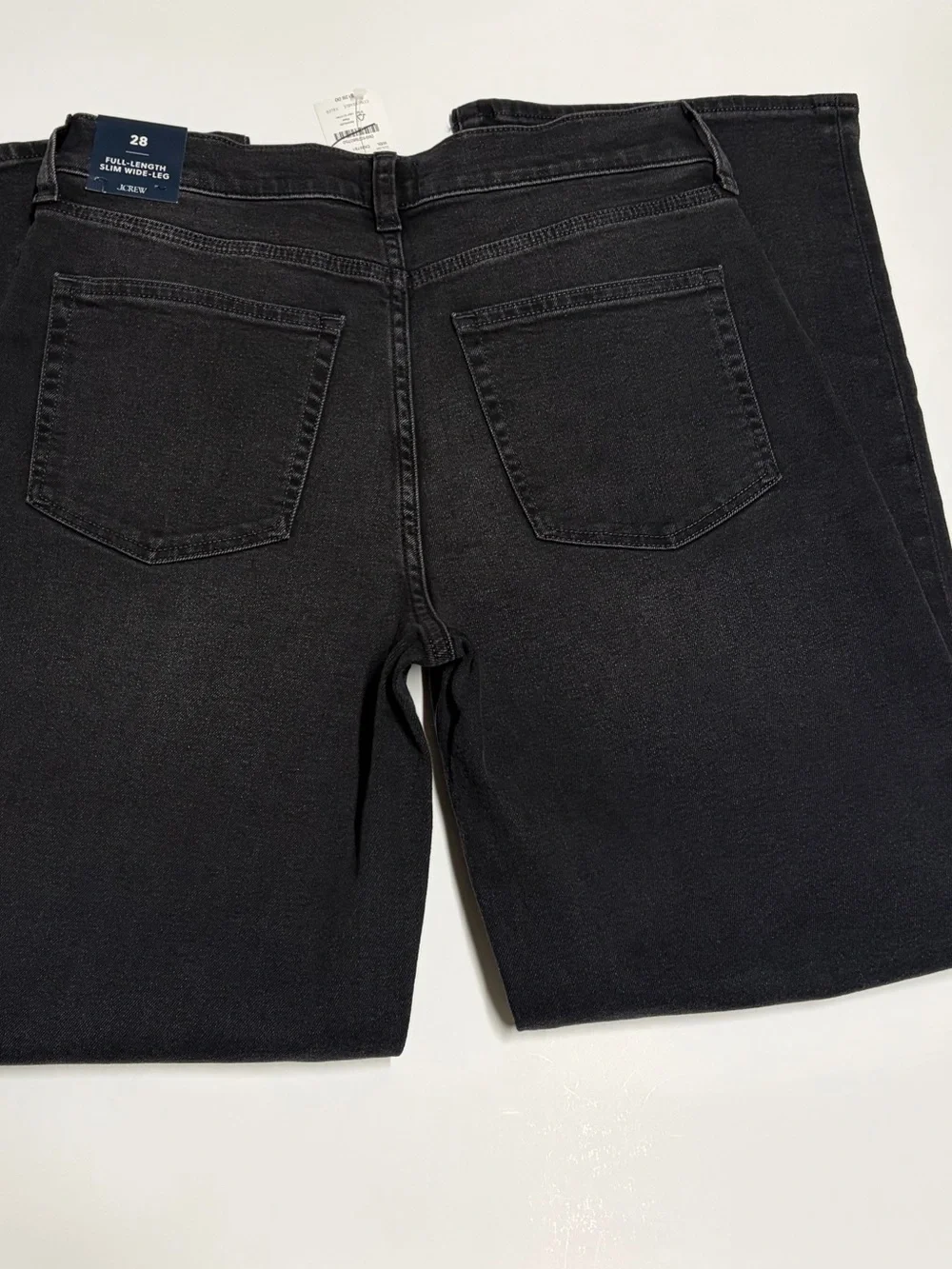 J. Crew Full Length Wide Leg Black Jeans